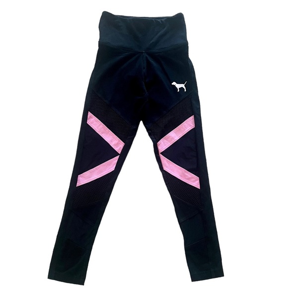 Victoria's Secret Pink Dog Logo Leggings Yoga Pants Athletic - Picture 1 of 3
